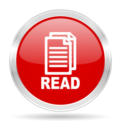 read red glossy circle modern web icon