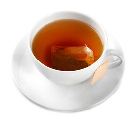 Cup of tea isolated on white background
