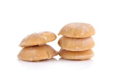 coconut sugar over white background