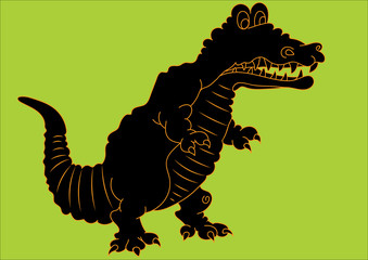  Illustration of a Tyrannosaurus silhouette