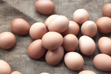 Fresh eggs on the background