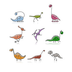Dinosaurs collection, sketch for your design