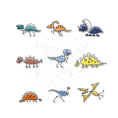 Dinosaurs collection, sketch for your design