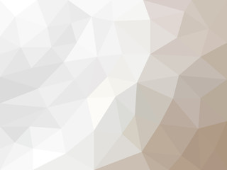 abstract low polygon white and brown color background