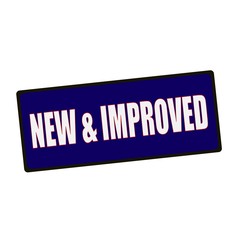 Obraz premium new and improved wording on rectangular Green signs