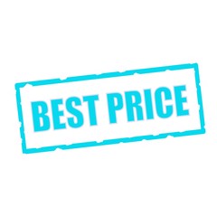 BEST PRICE wording on chipped Blue rectangular signs