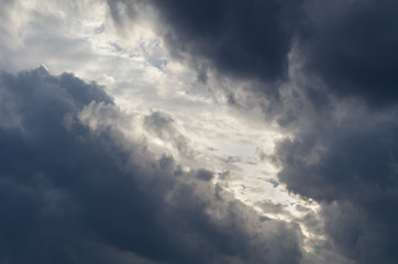 dramatic sky with stormy clouds