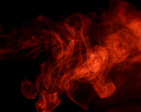 Abstract red smoke hookah.