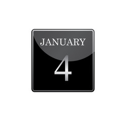 4 january calendar silver and glossy