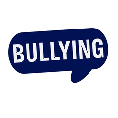 BULLYING wording on Speech bubbles blue cylinder