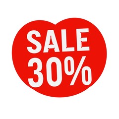 sale 30% percent wording on Red Heart