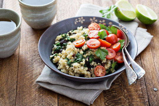 Warm Bulgur Salad With Kale