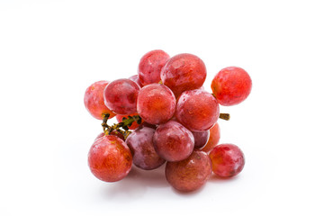 fresh grapes on white background