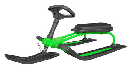 Snow sledge isolated - green