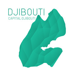 Djibouti map geometric texture background