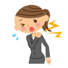 肩の痛み　ビジネスウーマン