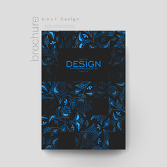 floral ornament vector brochure template. Flyer Layout