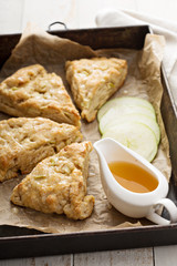 Apple scones with glaze