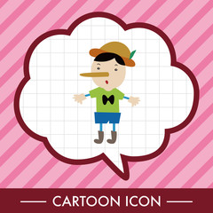 Fototapeta premium Pinocchio theme elements