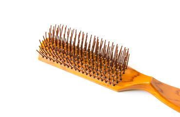 Fallen hair on the comb