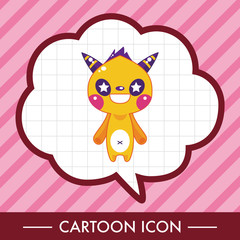 monster cartoon theme elements vecotr,eps