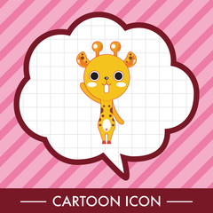 animal giraffe cartoon theme elements