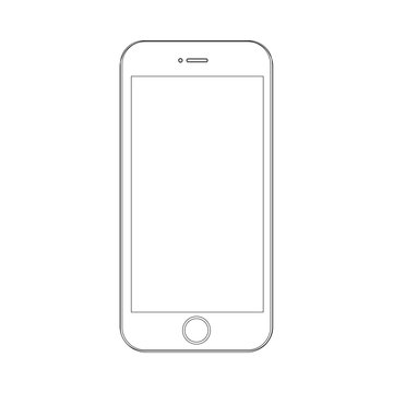 Phone on a white background with lines