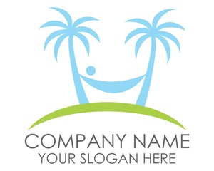 sleeping in island vector