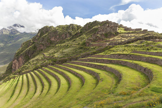Terrazze a Pisac, valle sacra, Peru