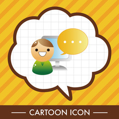 Computer-related desktop icon theme elements