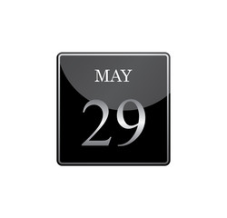 29 may calendar silver and glossy