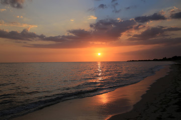 Sunset at Beach Ancon in Trinidad, Cuba