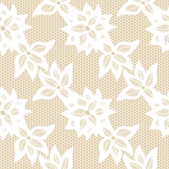 Flower lace seamless pattern