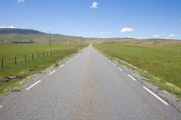 long straight rural road