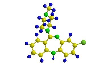 Clozapine (Clozaril) - molecular structure