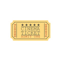 Cinema ticket vector illustration