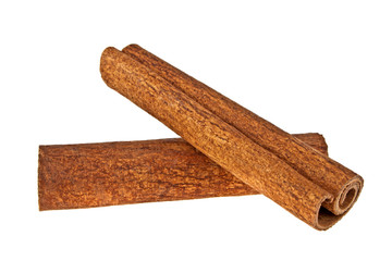 Cinnamon sticks isolated on white background