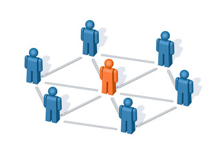 Netzwerk, Vernetzung, Teamarbeit, Geschäftspartner / 3D Illustration