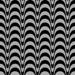 Seamless pattern wavy retro. なみなみレトロパターン