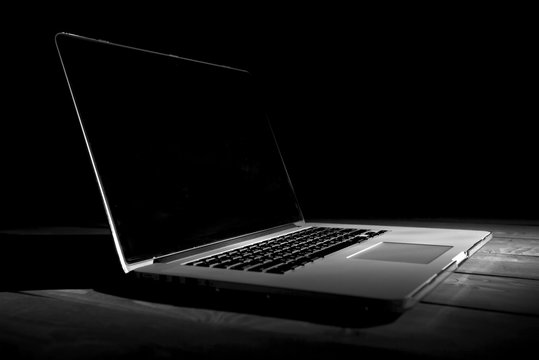 Laptop On Black Background Images – Browse 320,691 Stock Photos, Vectors,  and Video