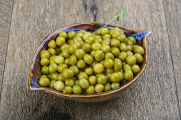 Canned green peas