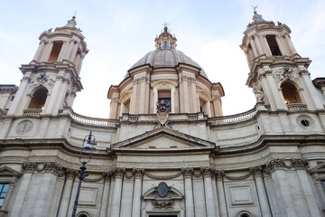 Fototapeta na wymiar Sant'agnese in Agone church in piazza Navona Rome Italy