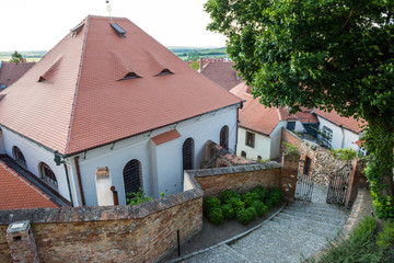 Fototapeta na wymiar old Synagogue in Mikulov town in Czech Republic