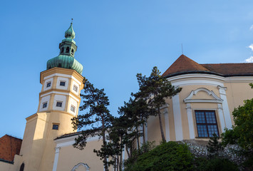 tower of Castle in Mikulov town in Czech Republic