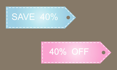 Sale 40% off, vector illustration
