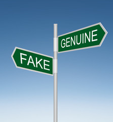 Fake and Genuine Road Signs