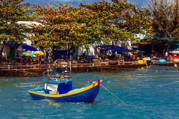 PHUQUOC ISLAND, VIETNAM - JAN 21, 2016: Seaport in the city of A