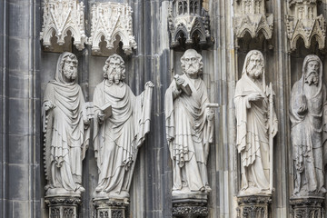 The cathedral of Cologne. Detail from facade