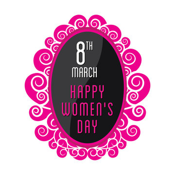 creative happy womens day greeting design vector