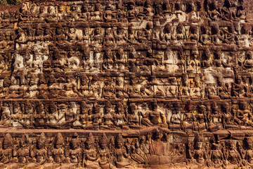 The Leper King Terrace Angkor Thom, Cambodia. Ancient Khmer arch